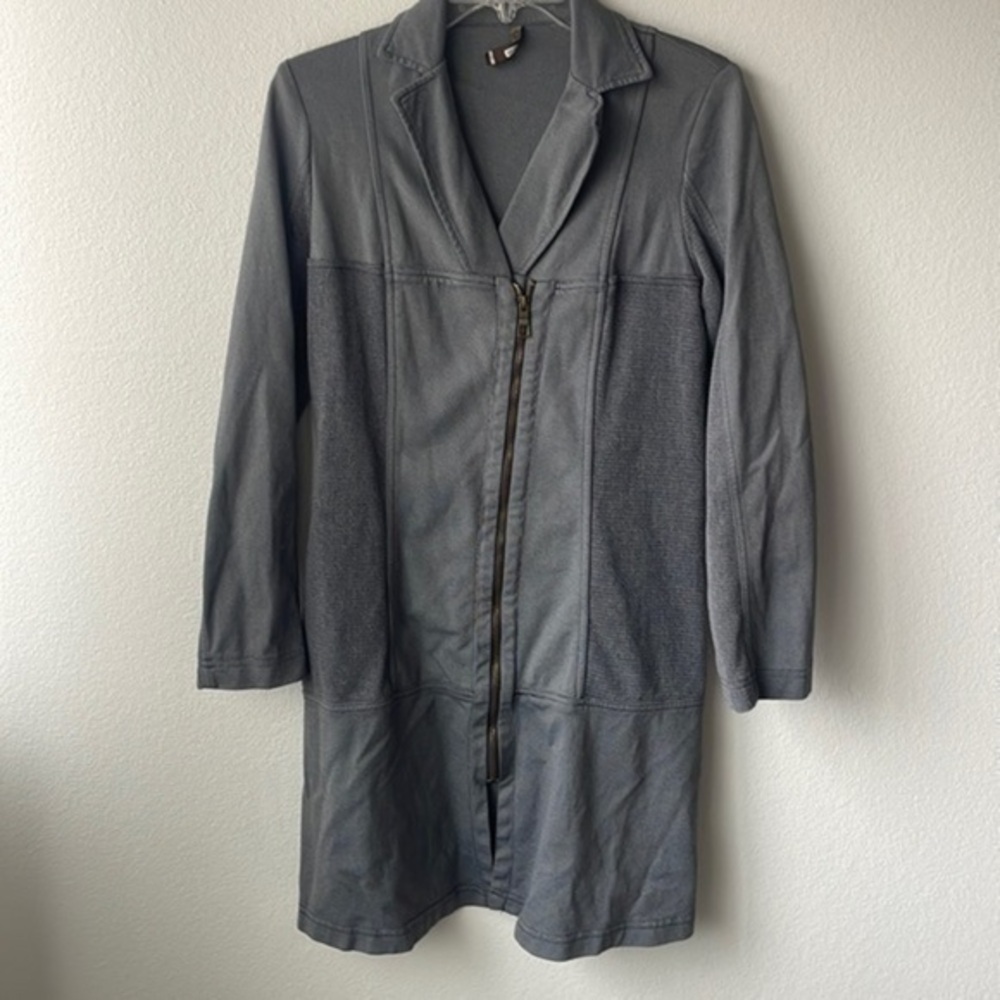 XCVI jacket gray stretch size Small luxury brand long zipper jacket